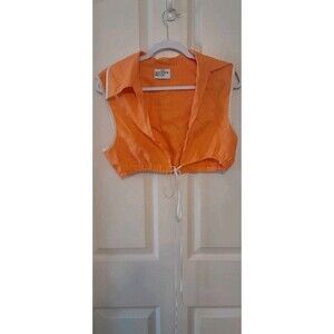 Matthew Bruch Rent The Runway Orange Tie Crop Top. Size 4. B32